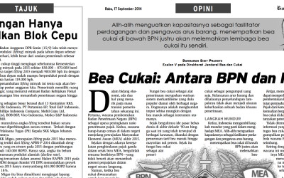 Bea Cukai: Antara BPN dan MEA
